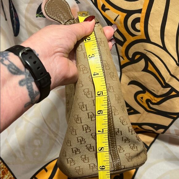 Dooney & Bourke Tan Mini Monogram Hobo Bag - Picture 14 of 14